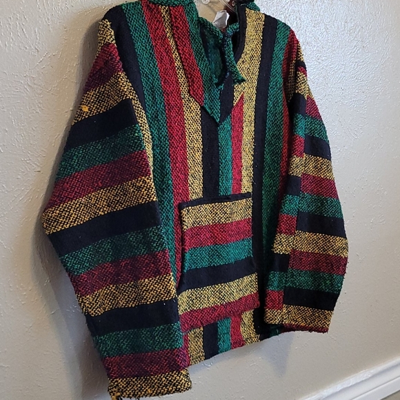 Boys Or Girls Handmade Knitted Colorful sweater Size S Unique Lightweight Hodded - Picture 2 of 11